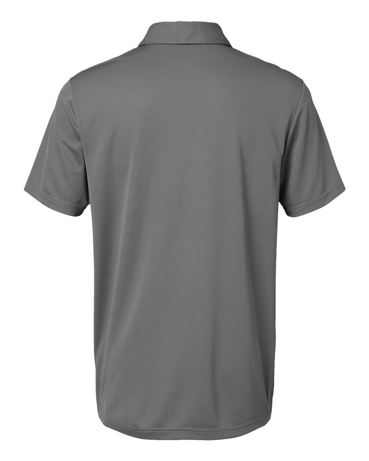 Rear View of Grey Three Camo Chest Print Polo - A585