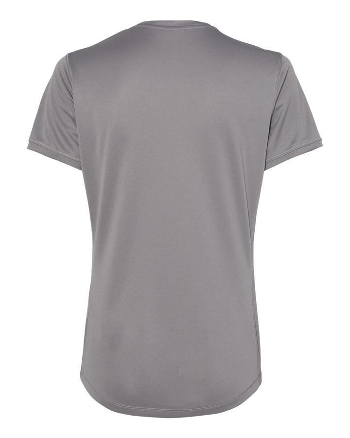 Rear View of Grey Three Women's Sport T-Shirt - A377