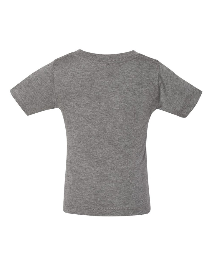 Rear View of Grey Triblend Infant Triblend Tee - 3413B