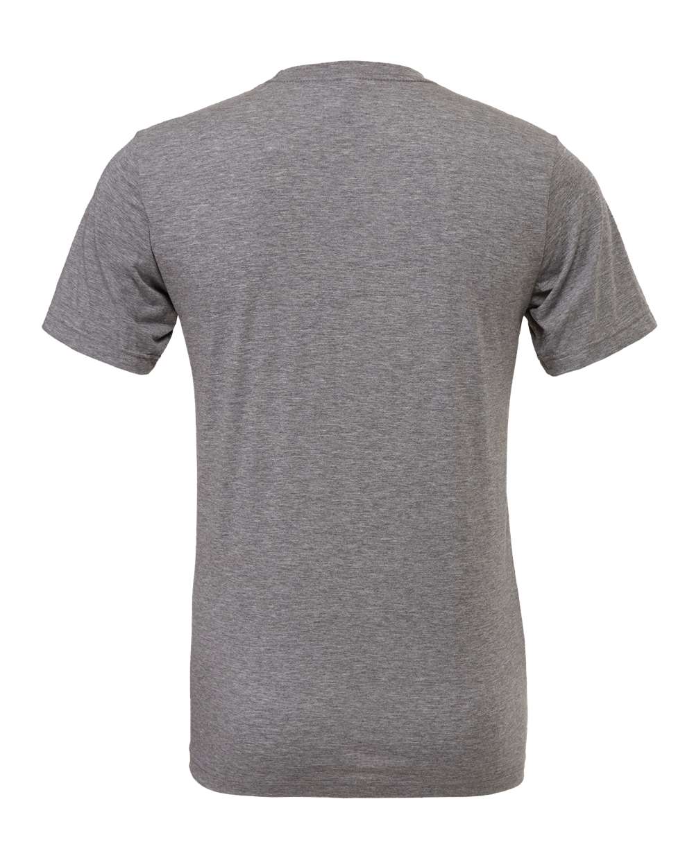 Rear View of Grey Triblend Triblend Tee - 3413