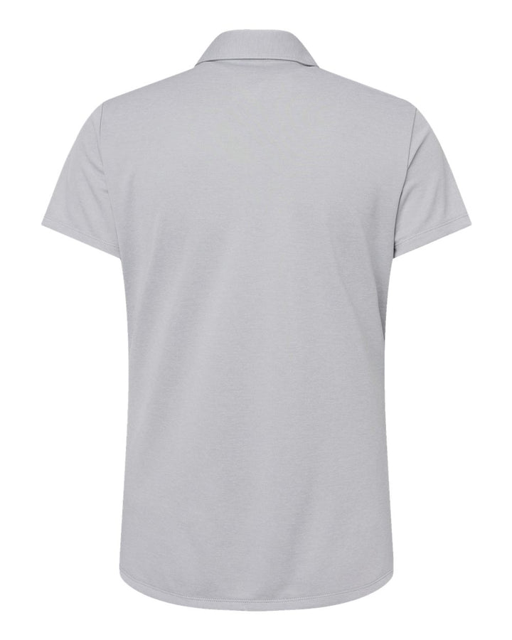 Rear View of Grey Two Melange Women's Heathered Polo - A583