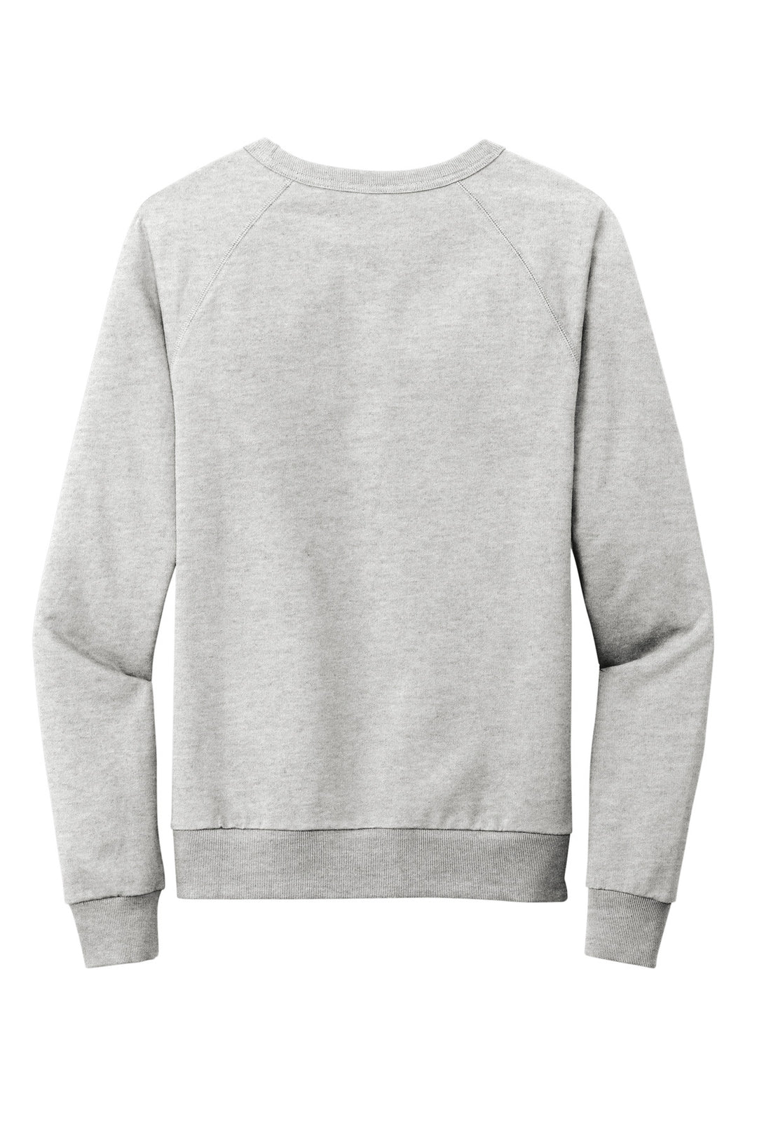 Rear View of GrntGryHtr Allmade Unisex Organic French Terry Crewneck Sweatshirt AL4004