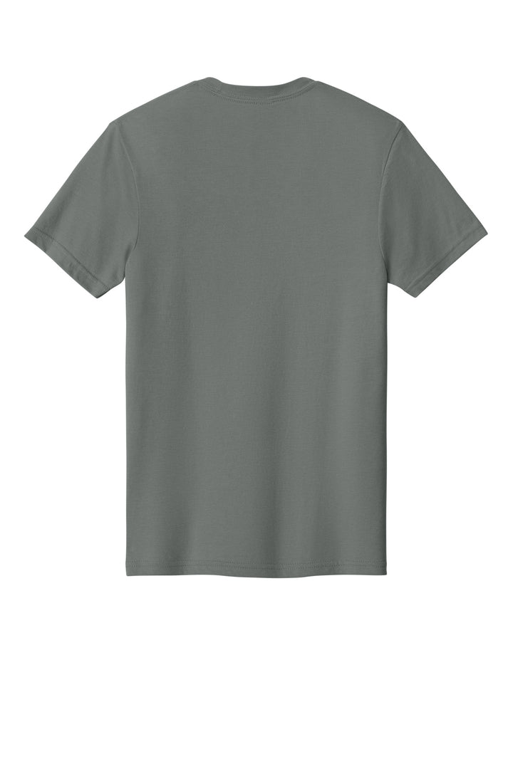 Rear View of Gunmetal Gildan Softstyle CVC Tee 64000CVC