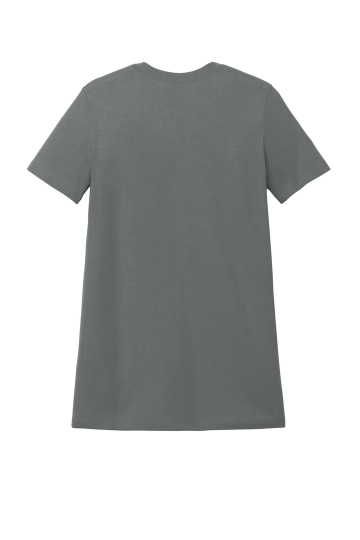 Rear View of Gunmetal Gildan Softstyle Women's CVC T-Shirt 64001LCVC