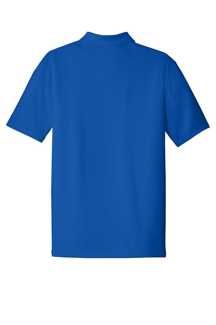 Rear View of Gym Blue Nike Dri-FIT Classic Fit Players Polo with Flat Knit Collar. 838956