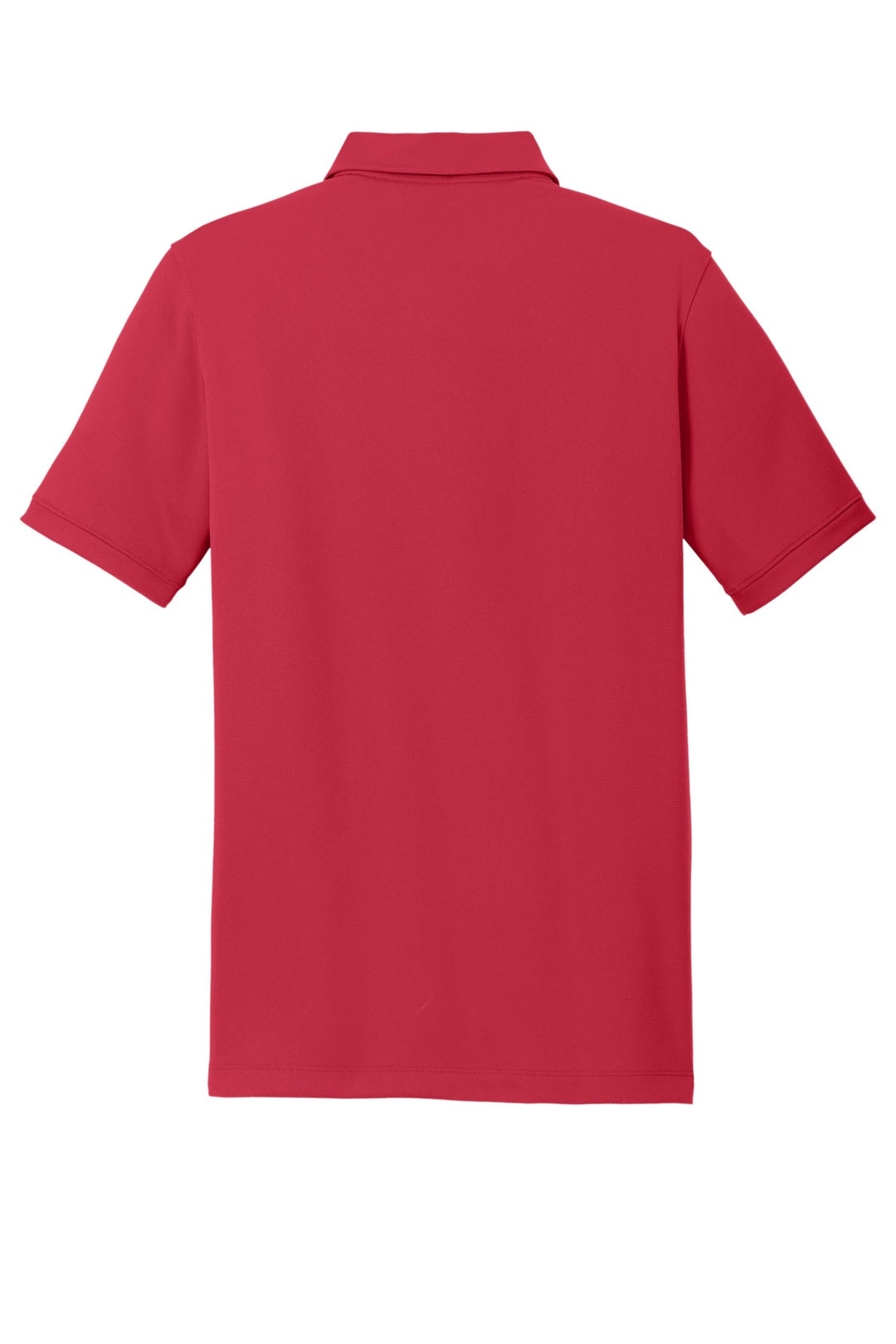 Rear View of Gym Red Nike Dri-FIT Solid Icon Pique Modern Fit Polo. 746099