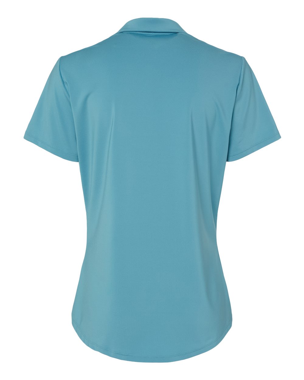 Rear View of Hazy Blue Women's Ultimate Solid Polo - A515