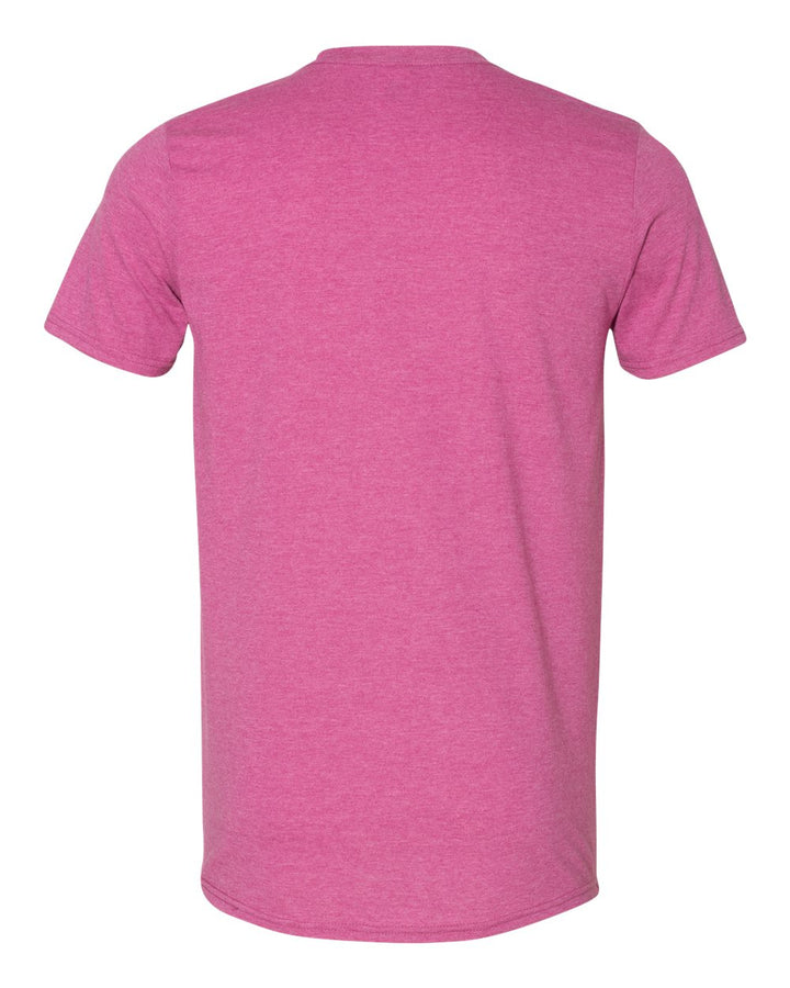 Rear View of Heather Berry Softstyle® T-Shirt - 64000