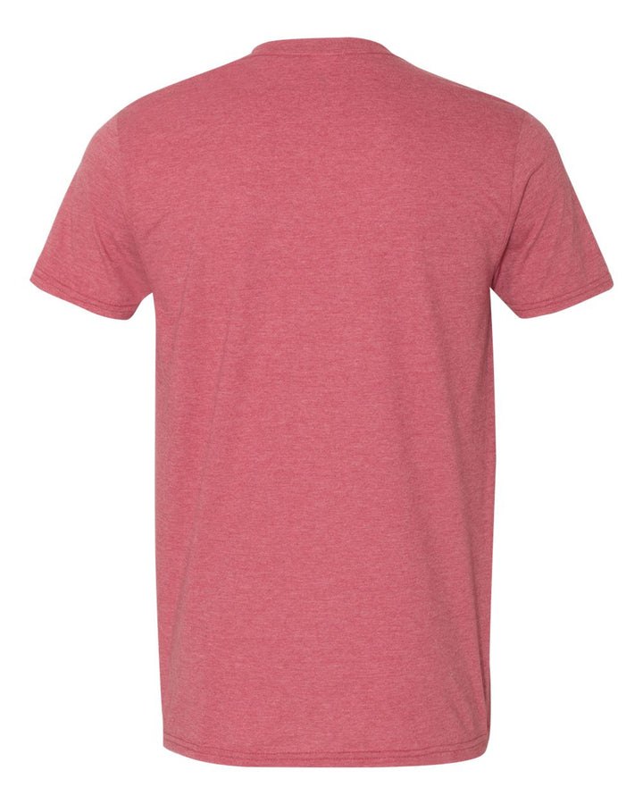 Rear View of Heather Cardinal Red Softstyle® T-Shirt - 64000