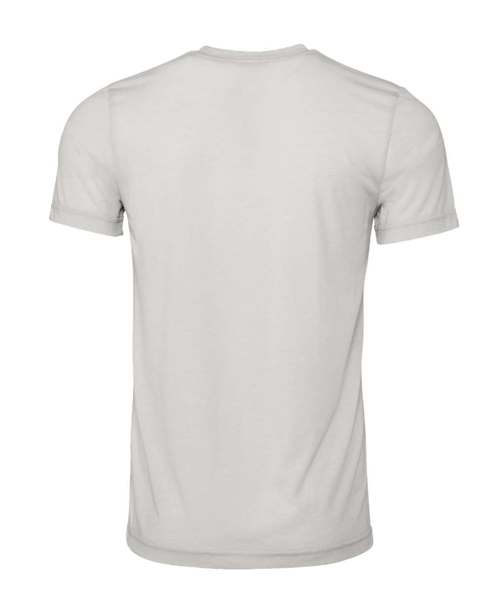 Rear View of Heather Cement CVC Jersey Tee - 3001CVC