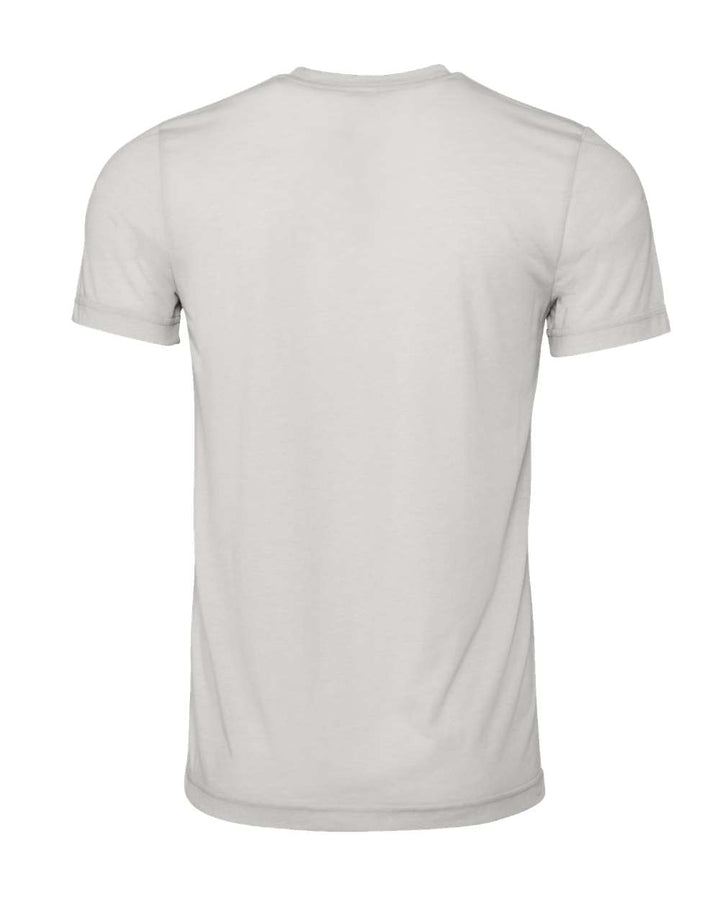 Rear View of Heather Cement CVC Jersey Tee - 3001CVC