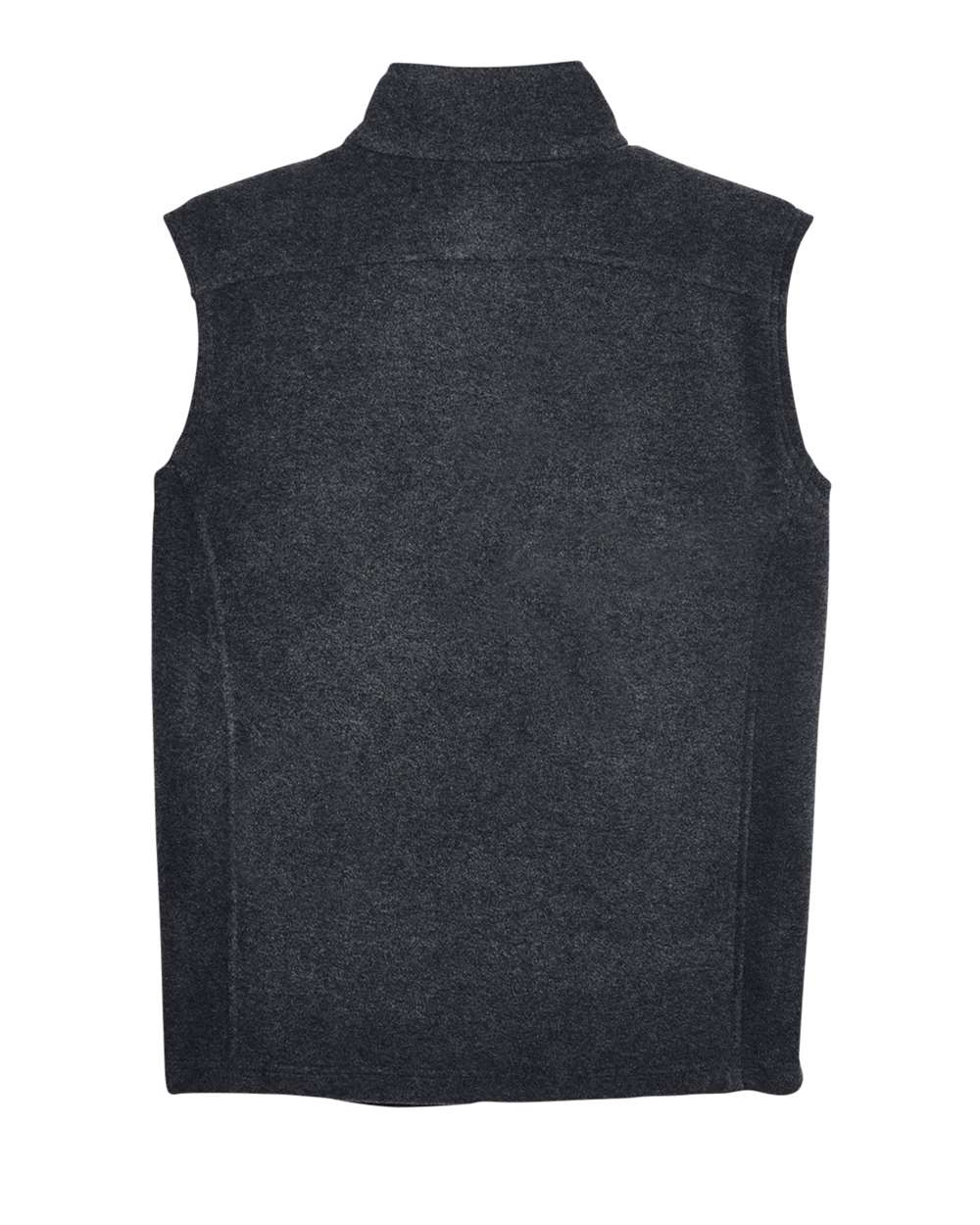 Rear View of Heather Charcoal Men's Journey Fleece Vest - 88191