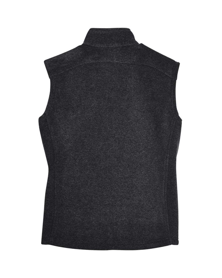Rear View of Heather Charcoal Women's Journey Fleece Vest - 78191