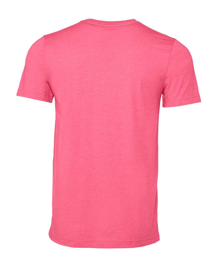 Rear View of Heather Charity Pink CVC Jersey Tee - 3001CVC