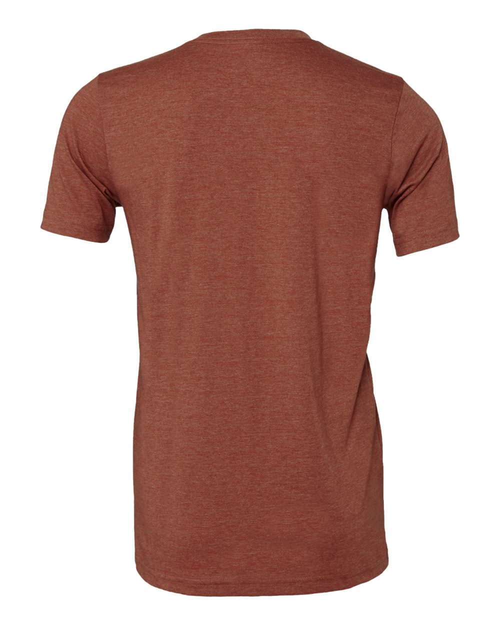 Rear View of Heather Clay CVC Jersey Tee - 3001CVC