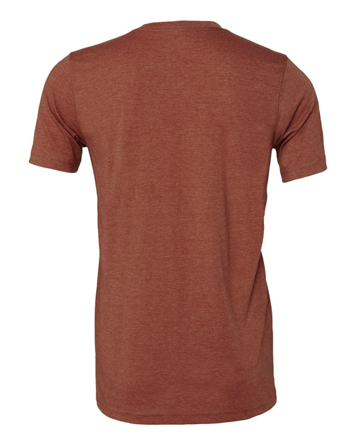 Rear View of Heather Clay CVC Jersey Tee - 3001CVC