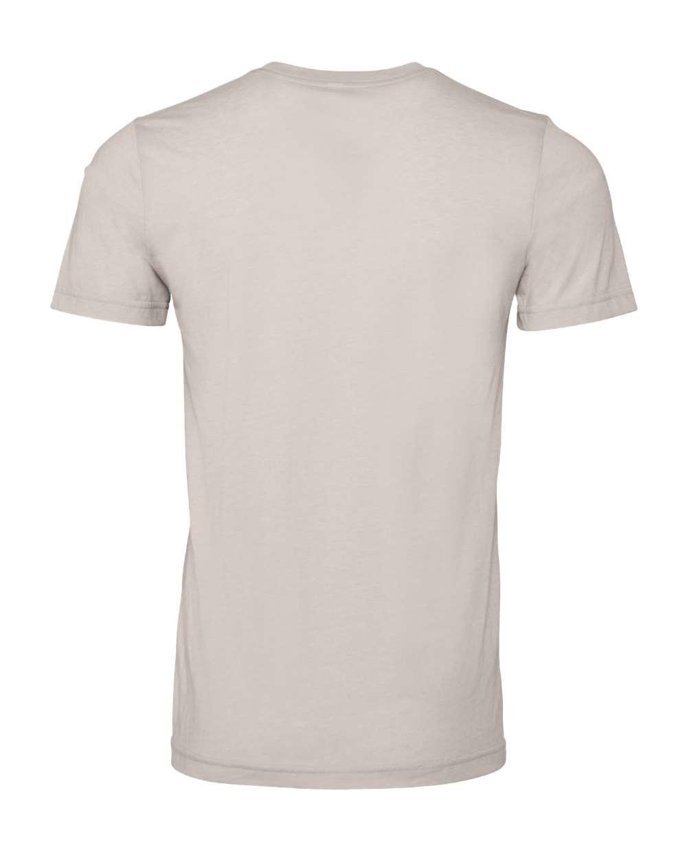 Rear View of Heather Cool Grey CVC Jersey Tee - 3001CVC