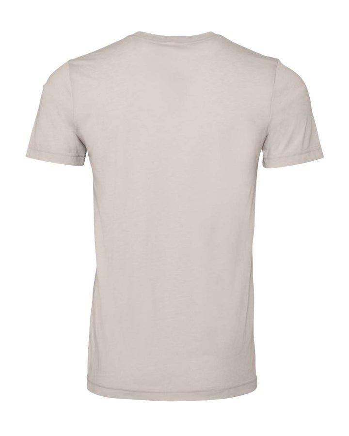 Rear View of Heather Cool Grey CVC Jersey Tee - 3001CVC