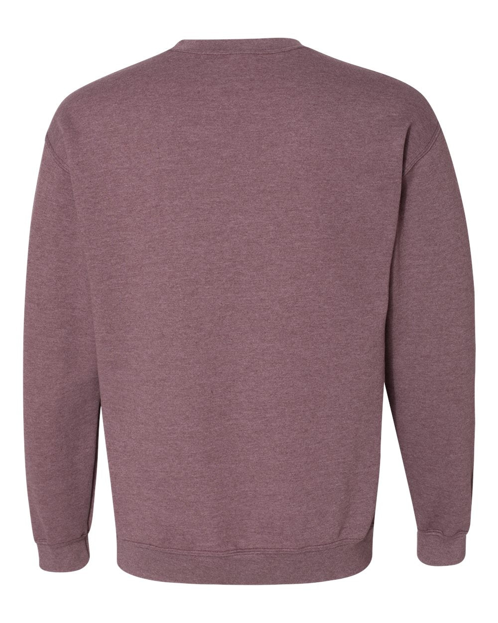 Rear View of Heather Dark Maroon Heavy Blend™ Crewneck Sweatshirt - 18000