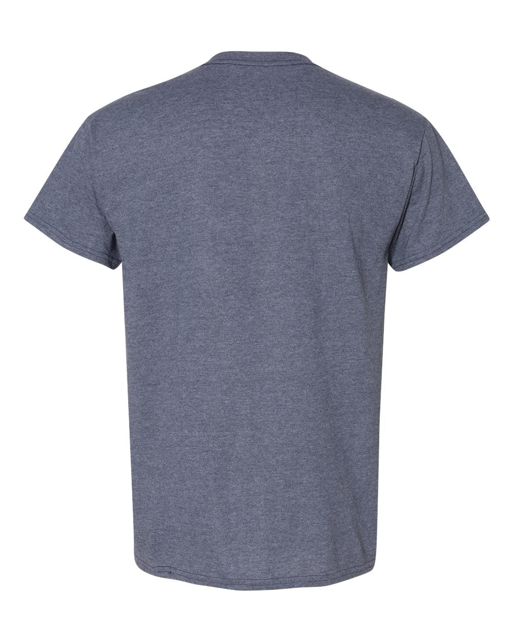 Rear View of Heather Dark Navy DryBlend® T-Shirt - 8000