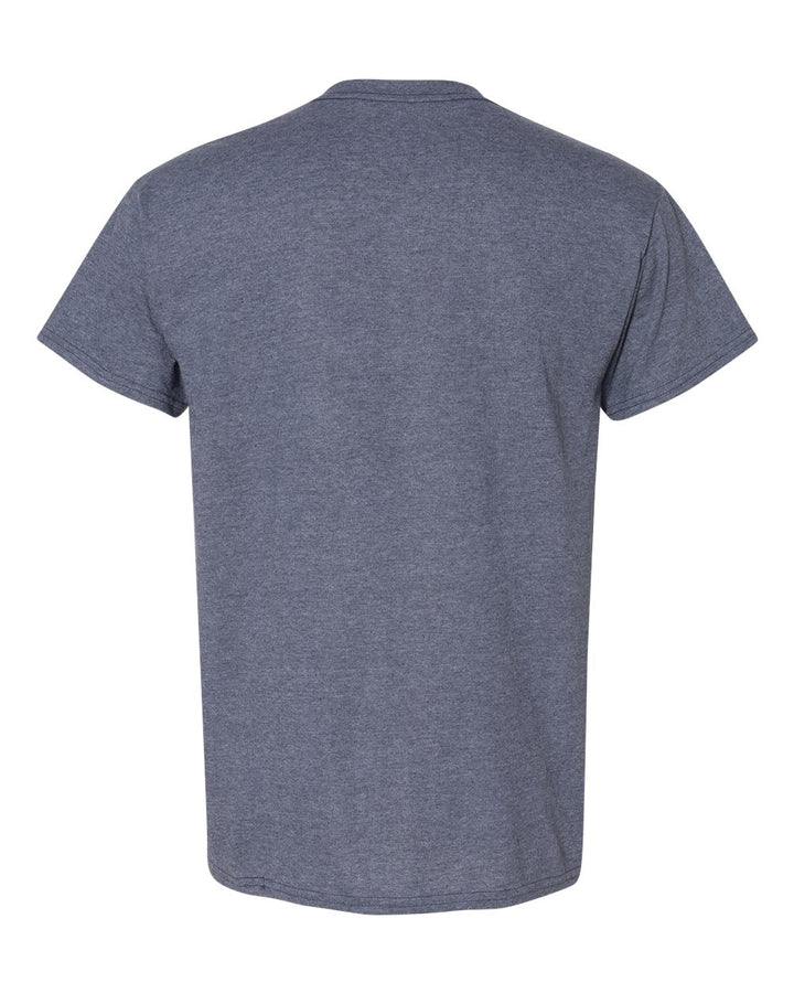 Rear View of Heather Dark Navy DryBlend® T-Shirt - 8000