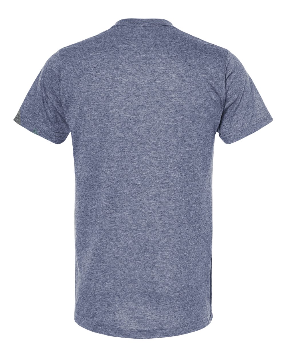 Rear View of Heather Denim Poly-Rich T-Shirt - 241