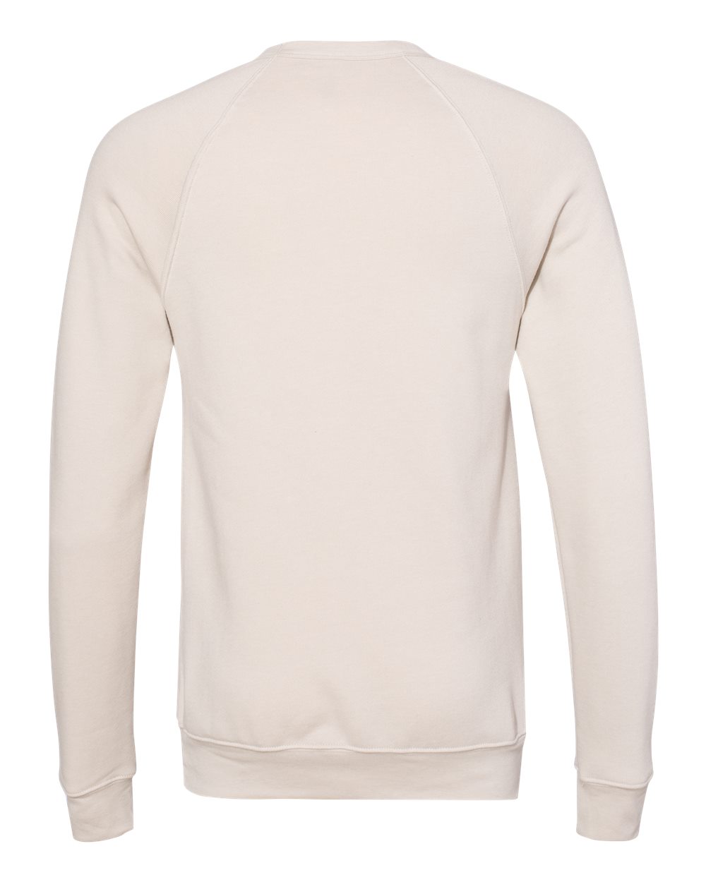 Rear View of Heather Dust Sponge Fleece Raglan Crewneck Sweatshirt - 3901