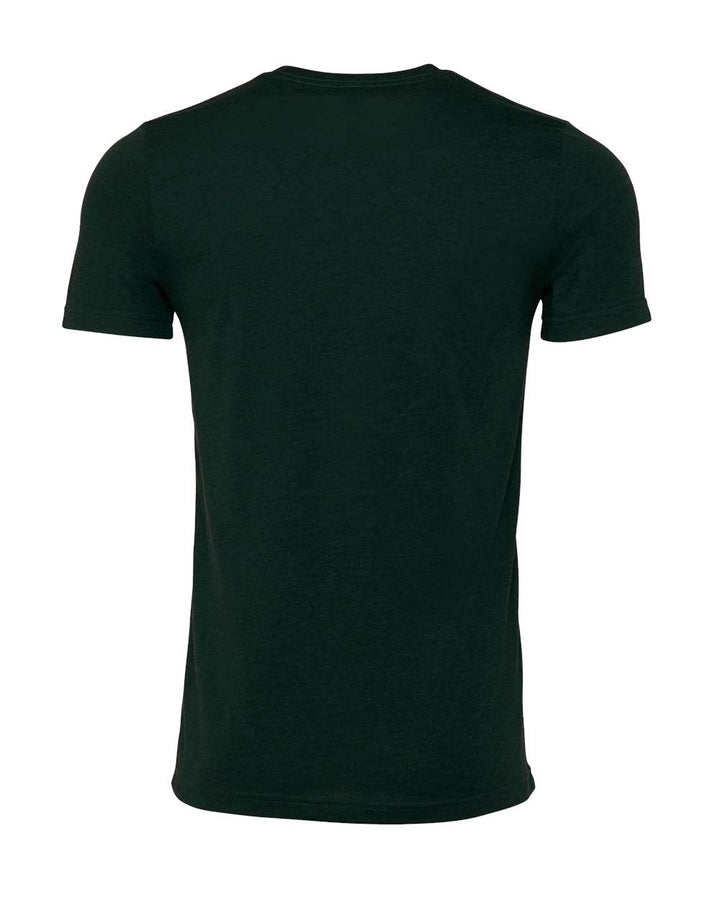 Rear View of Heather Emerald CVC Jersey Tee - 3001CVC