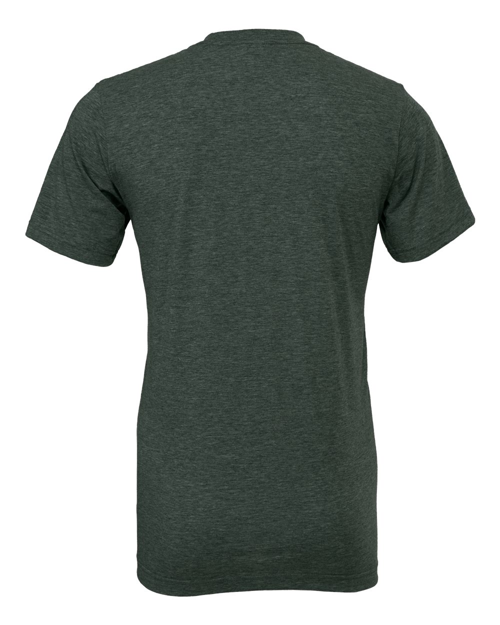 Rear View of Heather Forest CVC Jersey Tee - 3001CVC