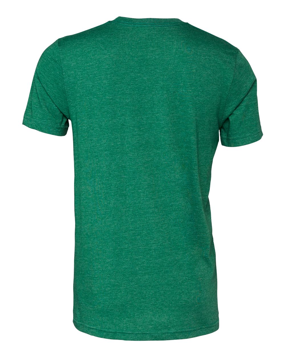 Rear View of Heather Grass Green CVC Jersey Tee - 3001CVC