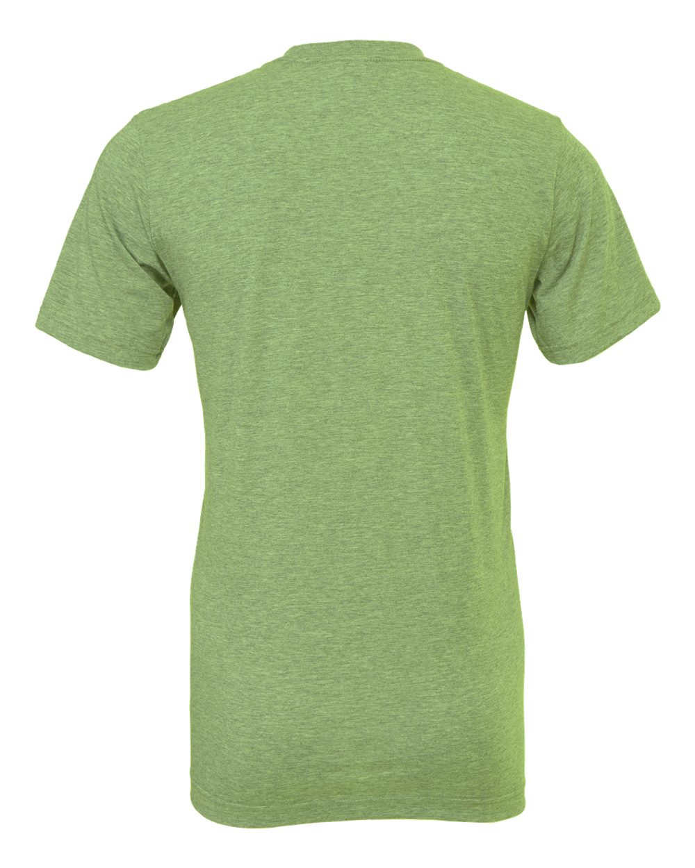 Rear View of Heather Green CVC Jersey Tee - 3001CVC