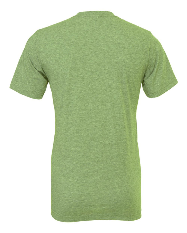 Rear View of Heather Green CVC Jersey Tee - 3001CVC