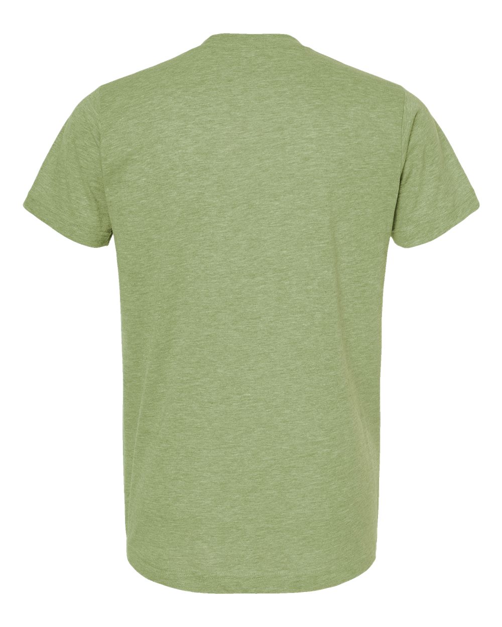 Rear View of Heather Green Poly-Rich T-Shirt - 241