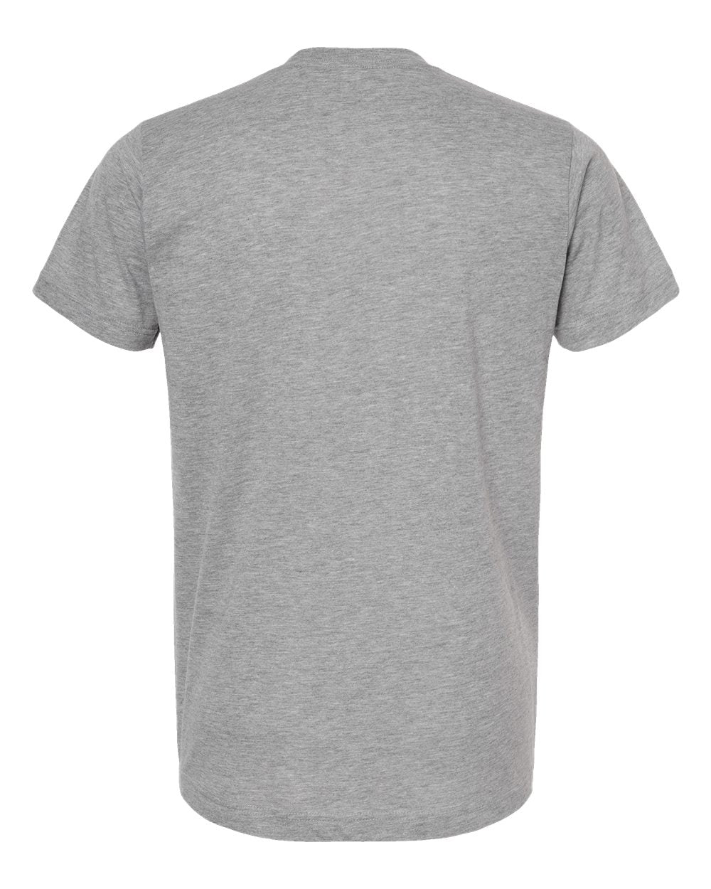 Rear View of Heather Grey Poly-Rich T-Shirt - 241
