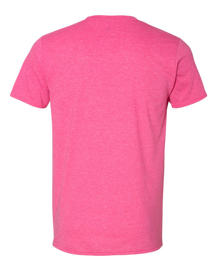 Rear View of Heather Heliconia Softstyle® T-Shirt - 64000