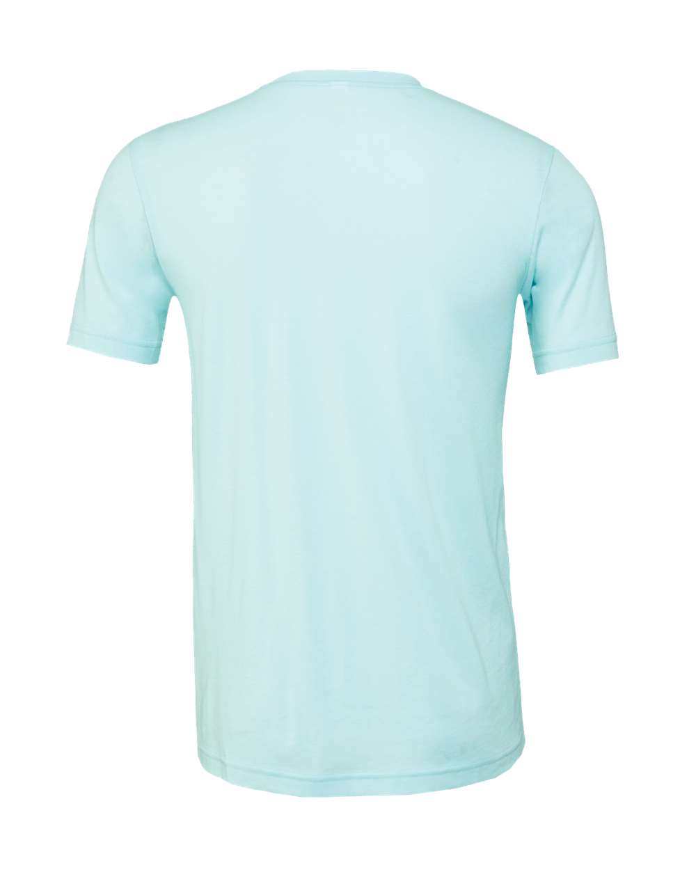 Rear View of Heather Ice Blue CVC Jersey Tee - 3001CVC