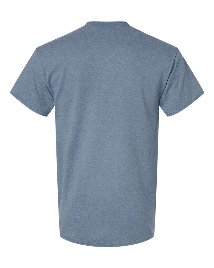 Rear View of Heather Indigo Ultra Cotton® T-Shirt - 2000
