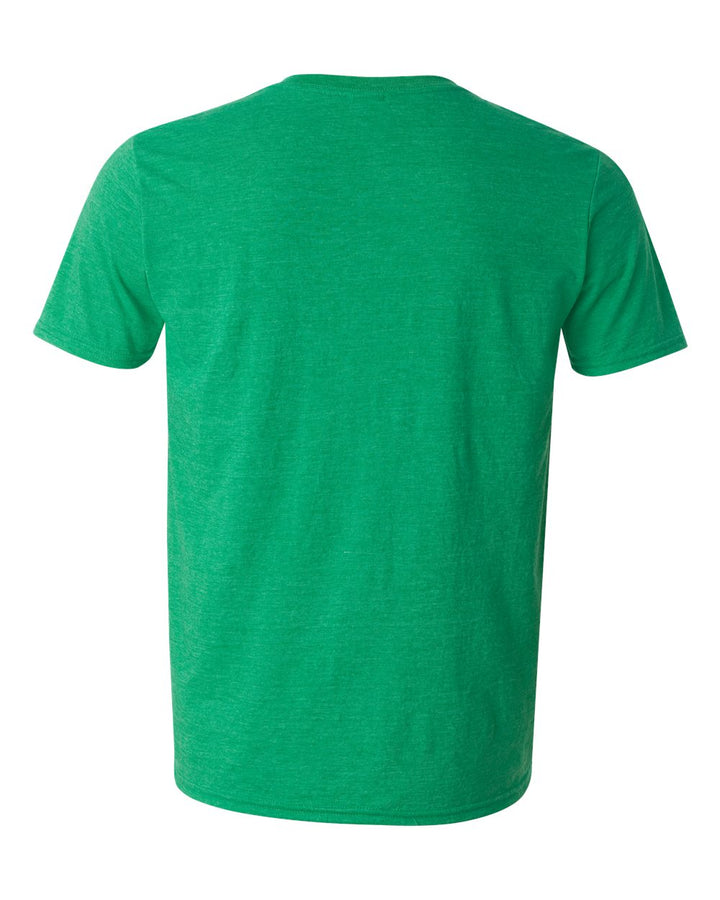 Rear View of Heather Irish Green Softstyle® T-Shirt - 64000