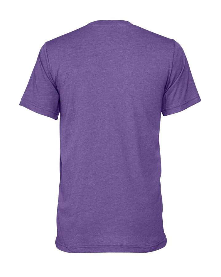 Rear View of Heather Lapis CVC Jersey Tee - 3001CVC