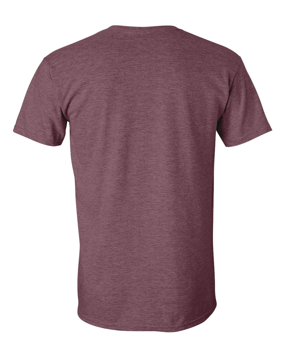 Rear View of Heather Maroon Softstyle® T-Shirt - 64000