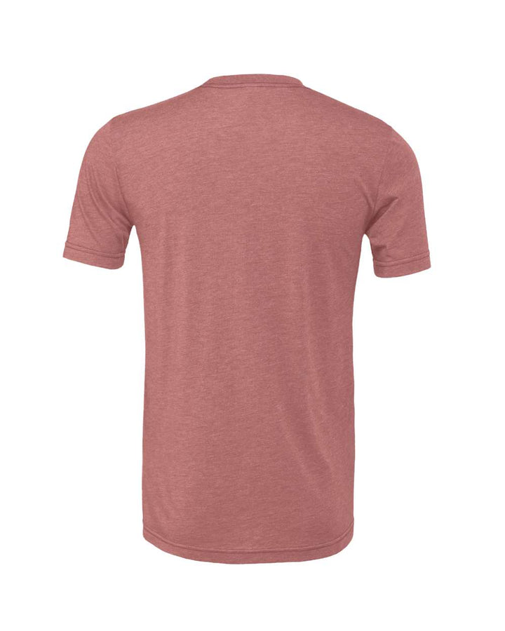 Rear View of Heather Mauve CVC Jersey Tee - 3001CVC