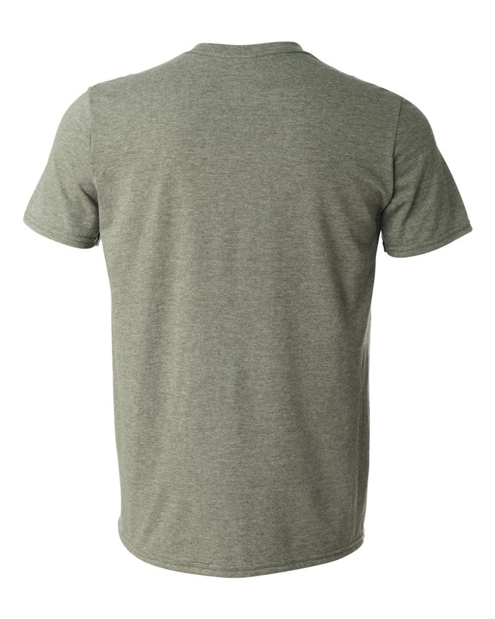 Rear View of Heather Military Green Softstyle® T-Shirt - 64000