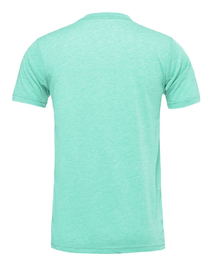 Rear View of Heather Mint CVC Jersey Tee - 3001CVC