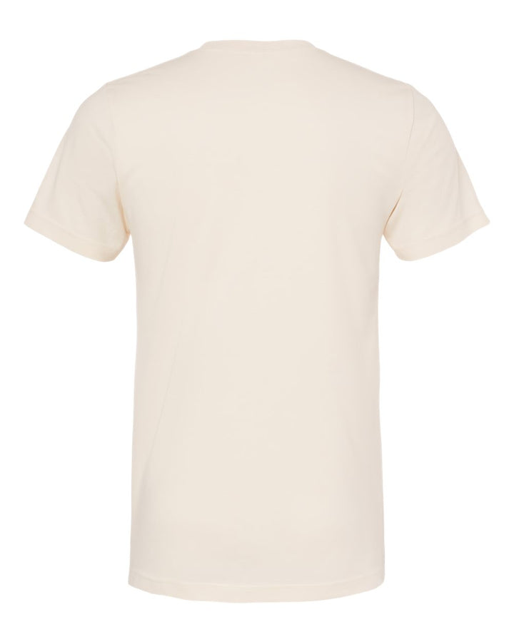 Rear View of Heather Natural CVC Jersey Tee - 3001CVC