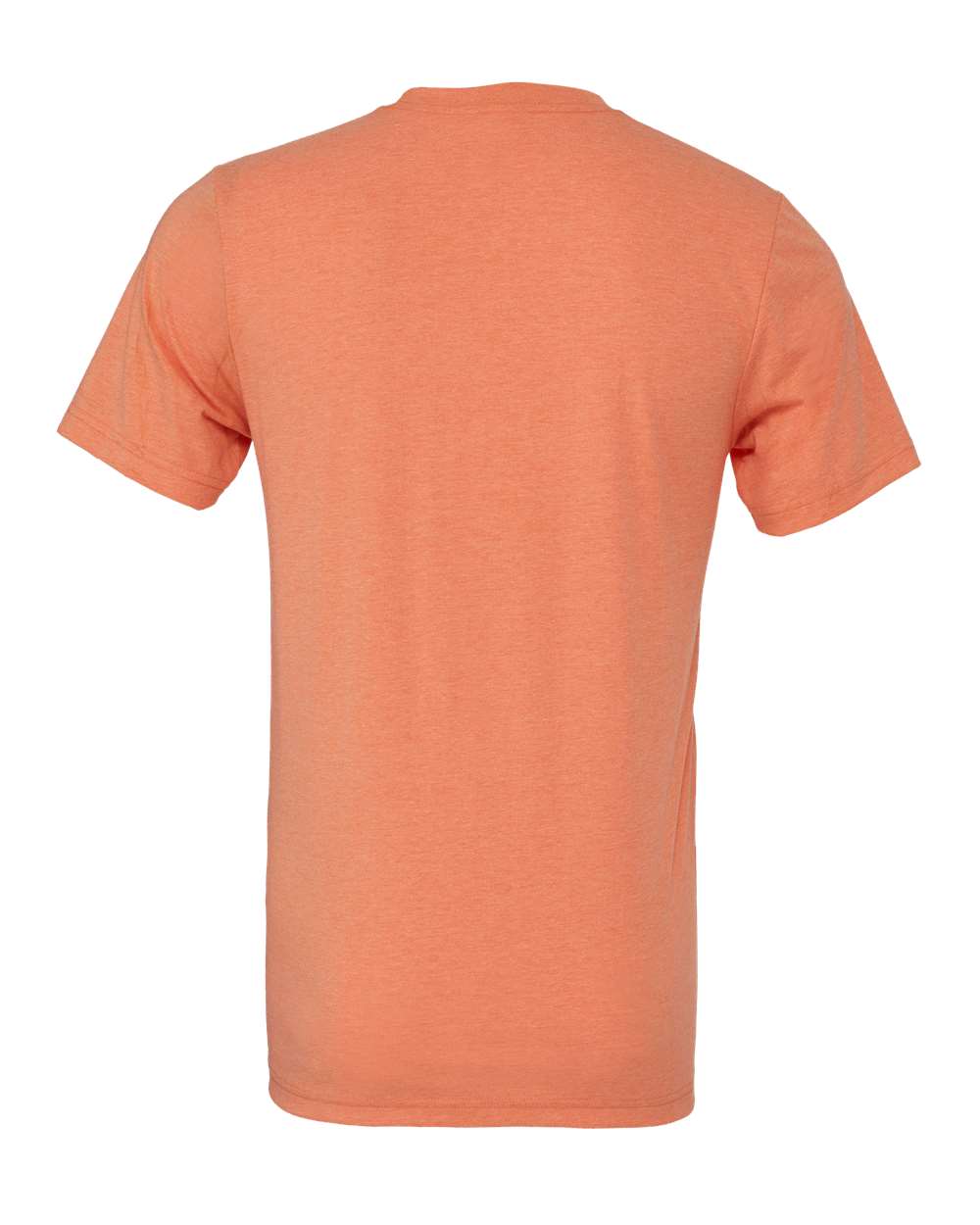 Rear View of Heather Orange CVC Jersey Tee - 3001CVC