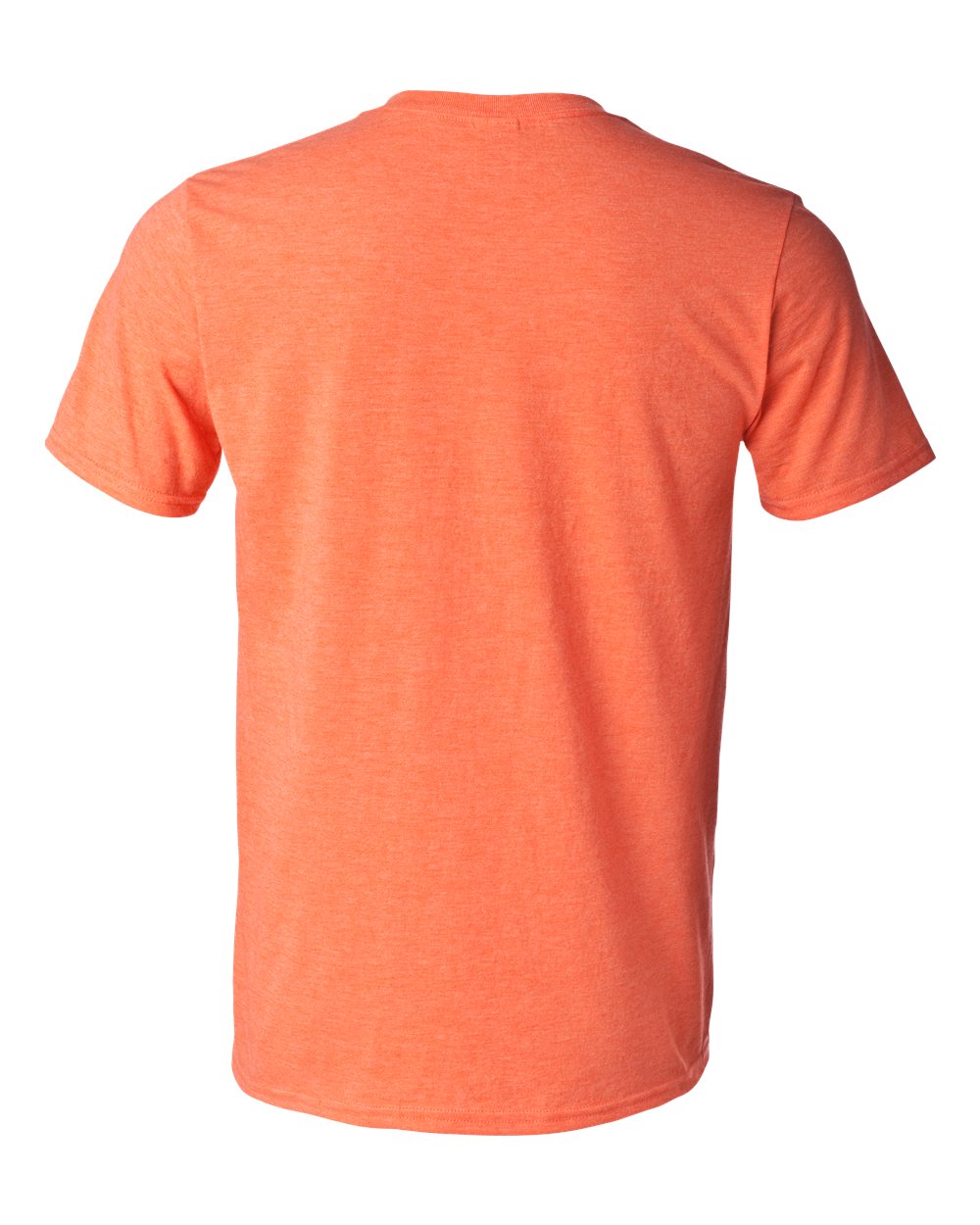 Rear View of Heather Orange Softstyle® T-Shirt - 64000