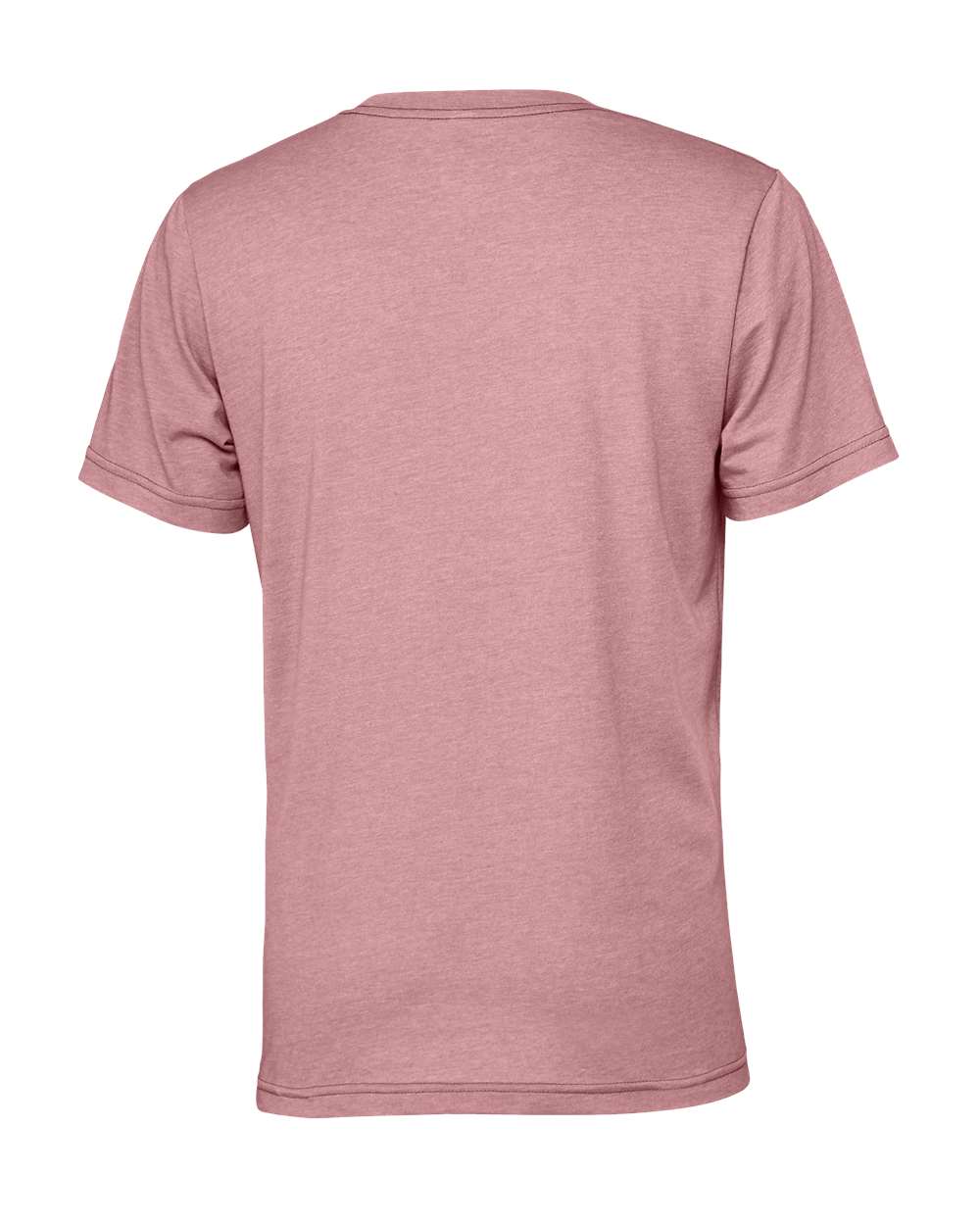 Rear View of Heather Orchid CVC Jersey Tee - 3001CVC