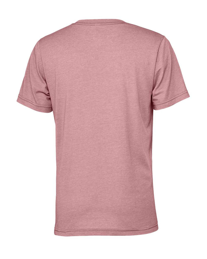 Rear View of Heather Orchid CVC Jersey Tee - 3001CVC