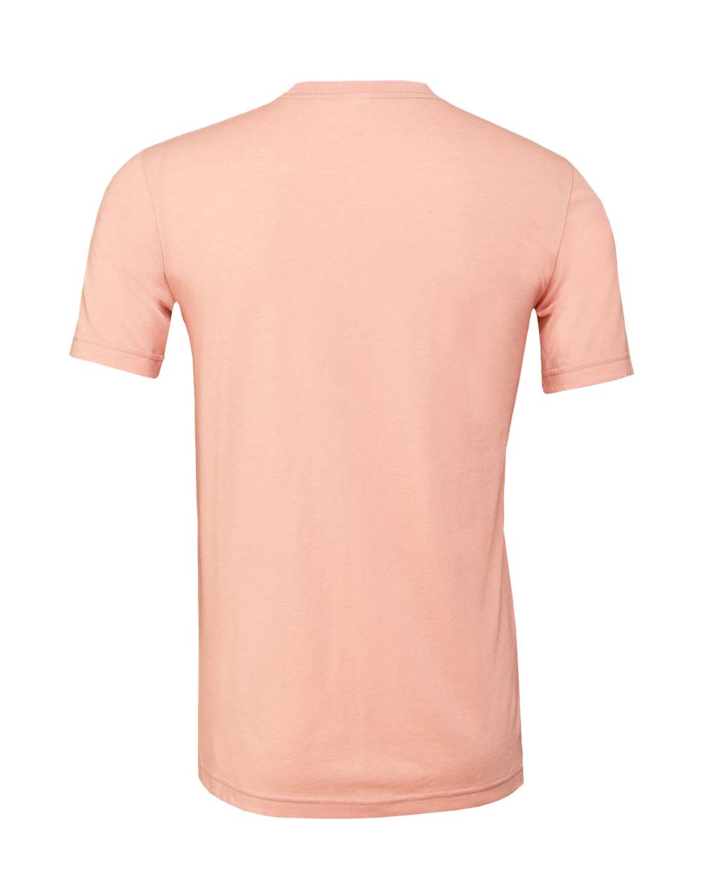 Rear View of Heather Peach CVC Jersey Tee - 3001CVC