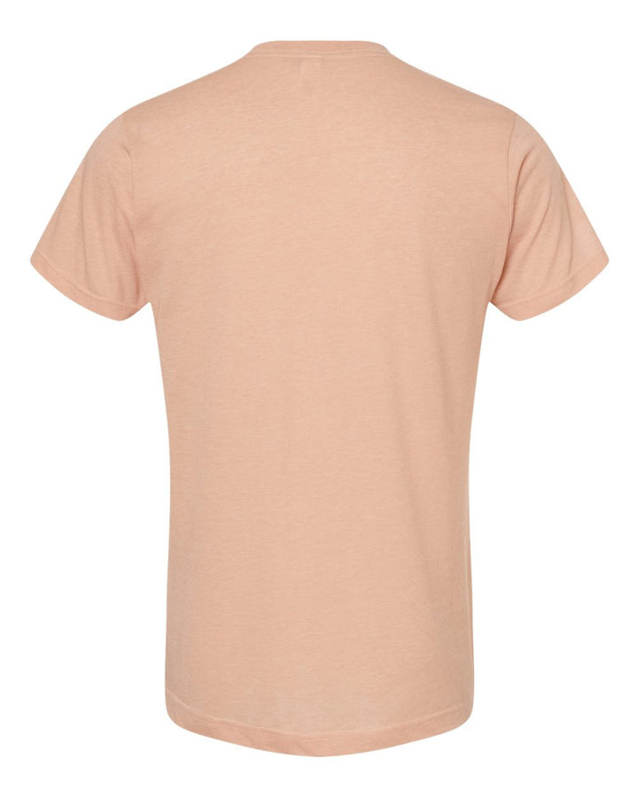 Rear View of Heather Peach Poly-Rich T-Shirt - 241